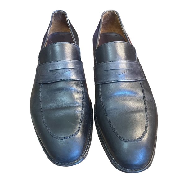 Bruno Magli Other - Bruno Magli Men's Black Leather Loafers Size 9.5